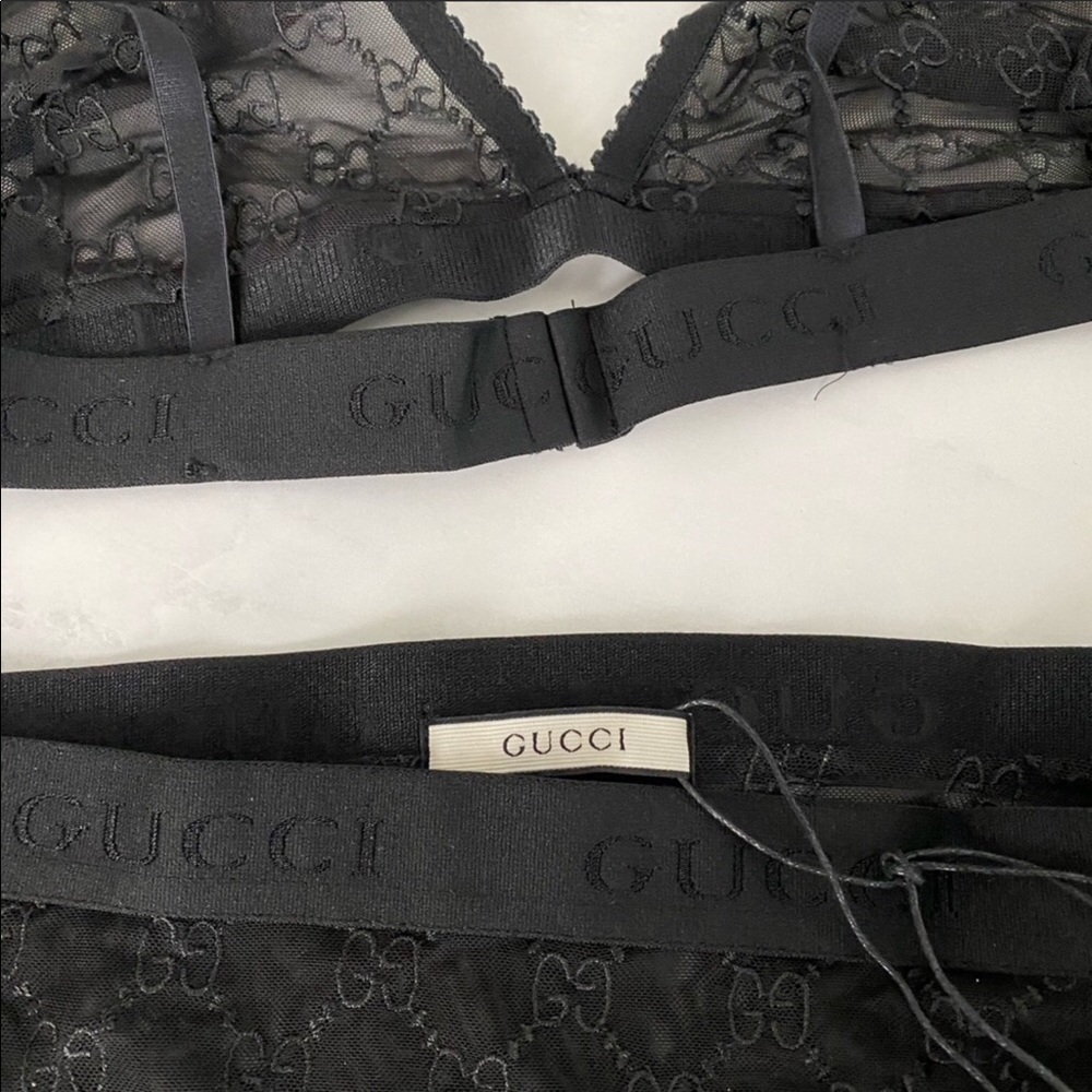 ❌SOLD ON ❌Gucci Tulle Lingerie Set SIZE L - Picture 3 of 4